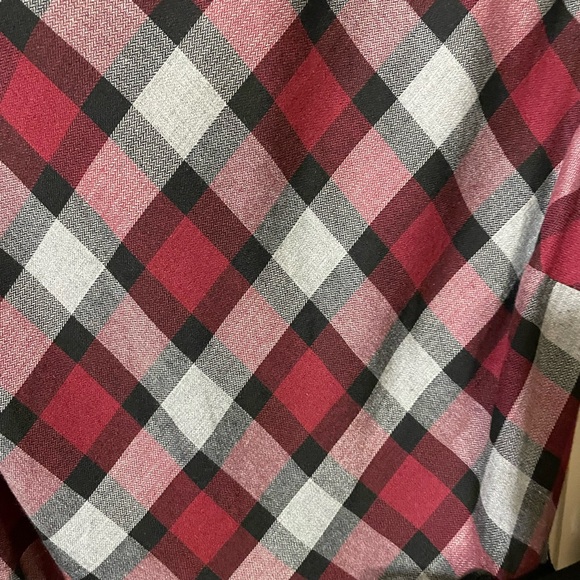 Unique Vintage Large Red Black Gray Plaid Devon Dress - Picture 3 of 6